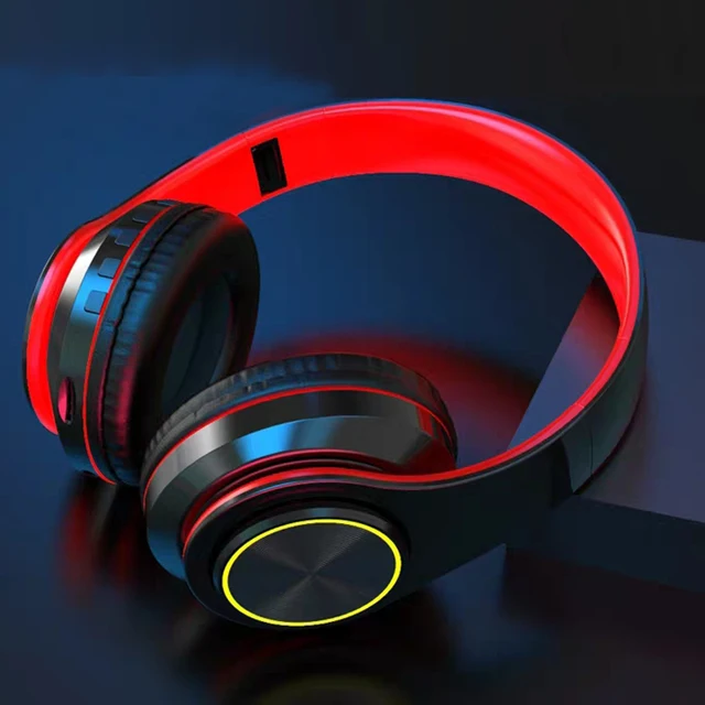 Headsets Gamer Headphones Blutooth Surround Sound Stereo Wireless Earphone USB With MicroPhone Colourful Light PC Laptop Headset 3