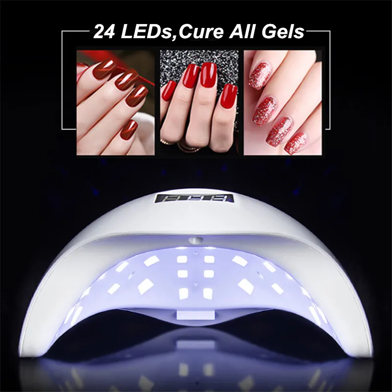 Лампа Sun 5 УФ/LED для сушки гель лака сушилка с инфракрасным датчиком и таймером