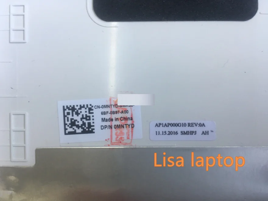 Для Dell Inspiron 5555 lcd верхняя задняя крышка белая с петлями* BIC03* 0MNTYD