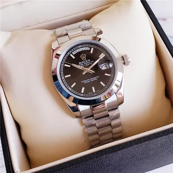 

2020 New Rolex- Oyster Perpetual Stainless Steel With Calendar Simple mechanical Watch women and Men's Casual Watches Gift 36