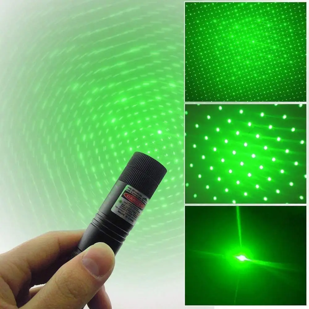 Охотничий 1000 м 532нм зеленый лазерный прицел Красный Синий лазерная указка Высокая мощная Регулируемая фокусировка лазер с лазером 303 ЕС и США зарядное устройство