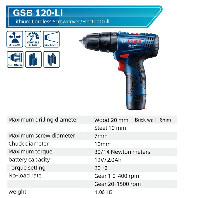 bosch drill torque settings 