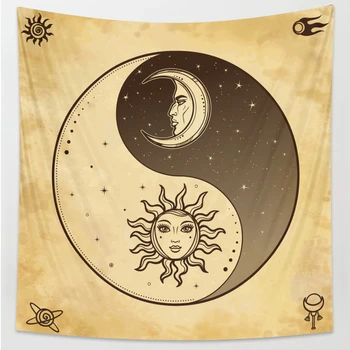

Tarot tapestry bedroom wall hanging home decoration divination witchcraft Bohemian decoration Hippie print mattress