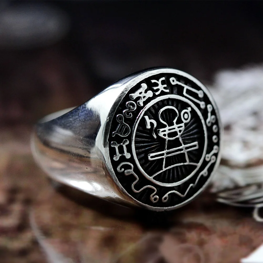 Тайная печать Соломона Кольцо Король соломонов печать серебро Нержавеющая сталь кольца Волшебный амулет ювелирные изделия