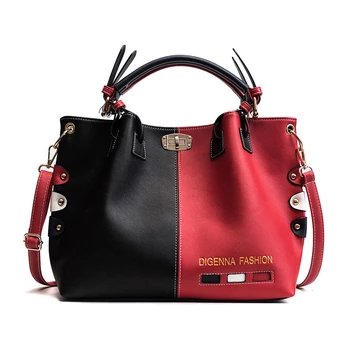 

2019 Luxury Handbags Panelled Women Bags Designer Womens Message Bag Female Leather Crossbody Bag Lock Shoulder Bags For Lady
