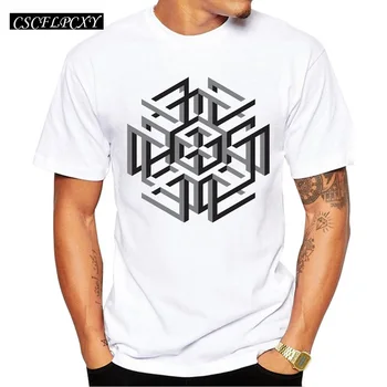 

Geometric abstract figure pattern Men T-Shirt O-Neck Short Sleeve Casual Tops Hipster Printed T Shirts Summer Fashion Tee