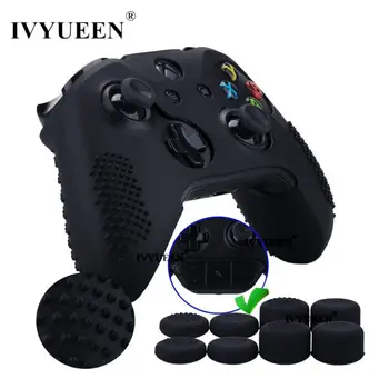 

IVYUEEN Silicone Skin for Xbox One X S Controller Anti-Slip Protector Case & 8 pcs Analog Stick Grips Extra Height Thumb Caps