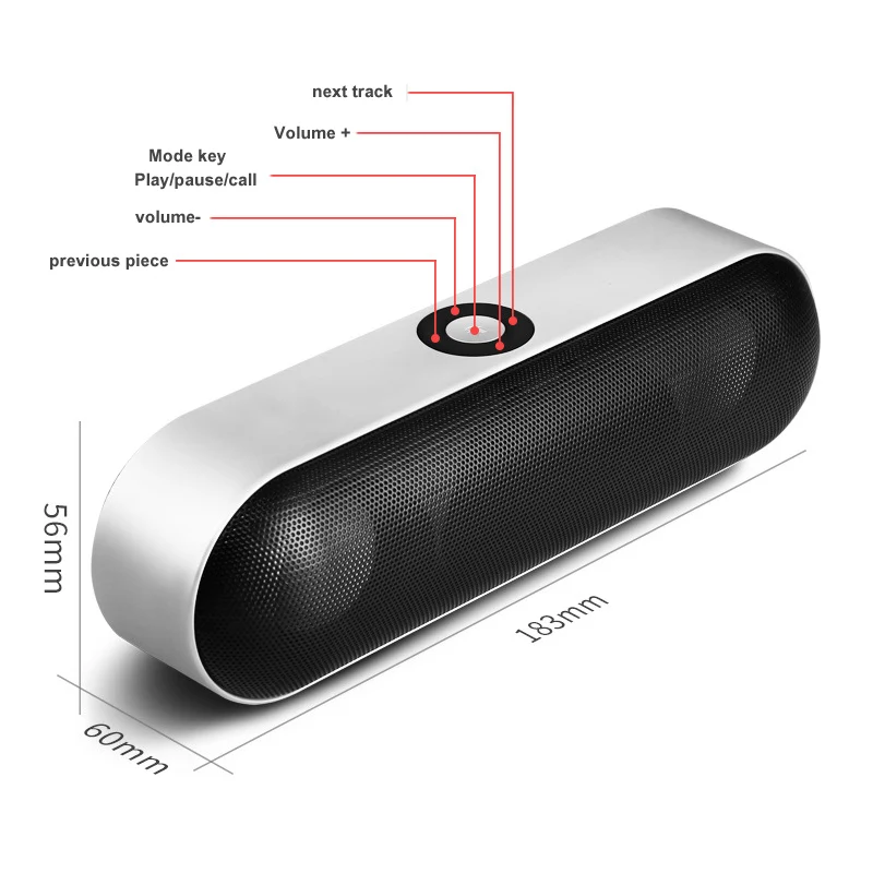Мини Bluetooth динамик портативный беспроводной динамик звуковая система 3D стерео музыка объемная Поддержка Bluetooth, TF AUX USB