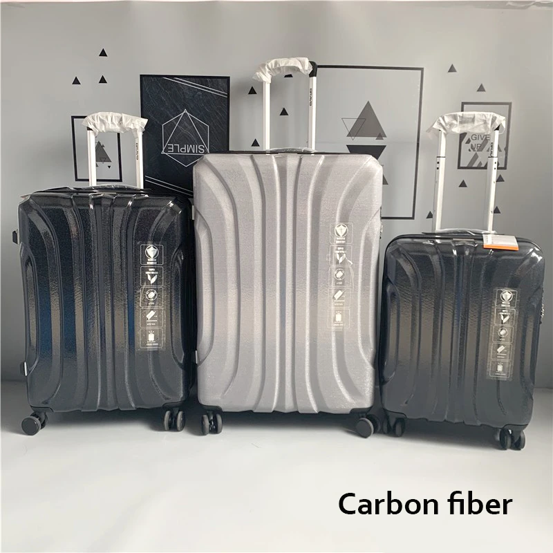 Carbon Fiber Suitcase Luggage Carbon Fiber Business Spinner New