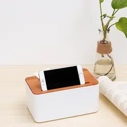 Бытовая креативная настольная деревянная коробка для ткани кухня ванная бамбуковая квадратная коробка для салфеток твердая из древесной