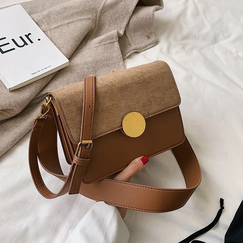 

Retro abrasive women's bags 2019 popular new Korean version of women's single - shoulder oblique slung fashion small square bag.