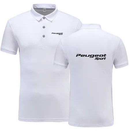 New Summer Short-sleeve Polo Homme High Quality Cotton Fashion for Peugeot logo Print Polo Shirt Casual Business Camisa Polo f r