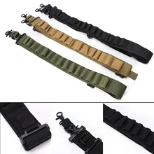 

15 Rounds Shotgun Bandoleer Bandolier For 12GA Shell Ammo Belt 2 Point Sling Strap Nylon Lanyard Adjustable Safety Rope Hunting