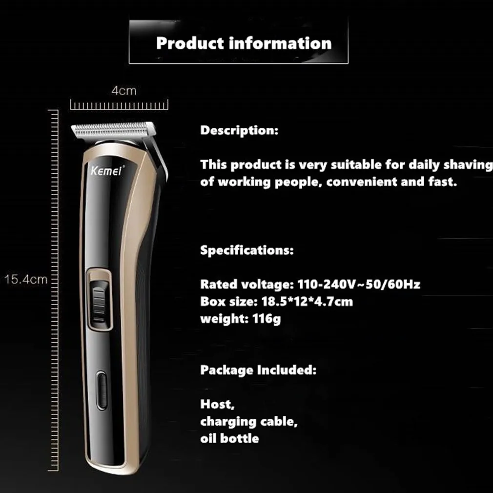 KEMEI Km 418 электрическая машинка для стрижки волос масляная голова рога резак