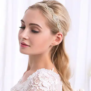 

Fashion Wedding Tiara Crown Headbands Bride Hair Accessories Rhinestone Headpiece Head Chain for Women Hair Accessories