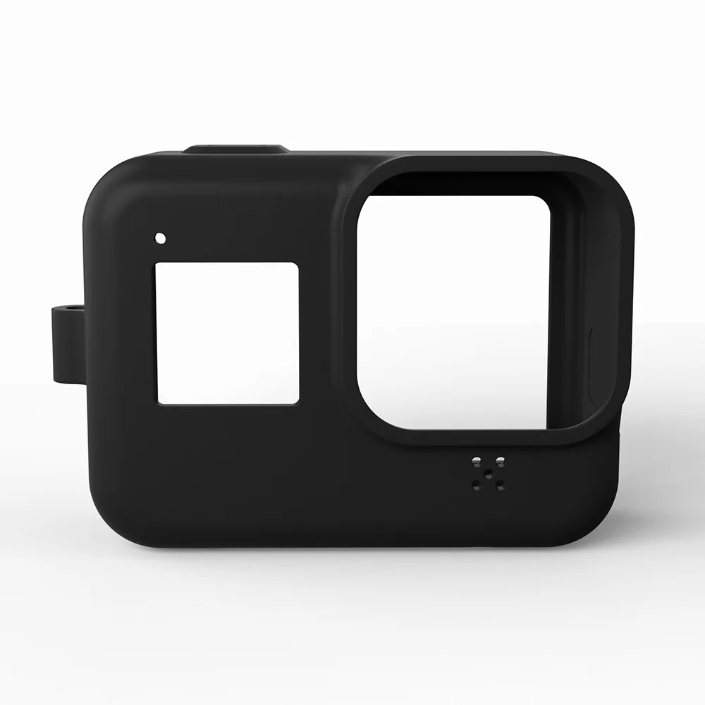 Защитный чехол-рамка для Gopro Hero 8, черный корпус, мягкая резиновая силиконовая оболочка, протектор+ ремешок для камеры, аксессуары для Go Pro