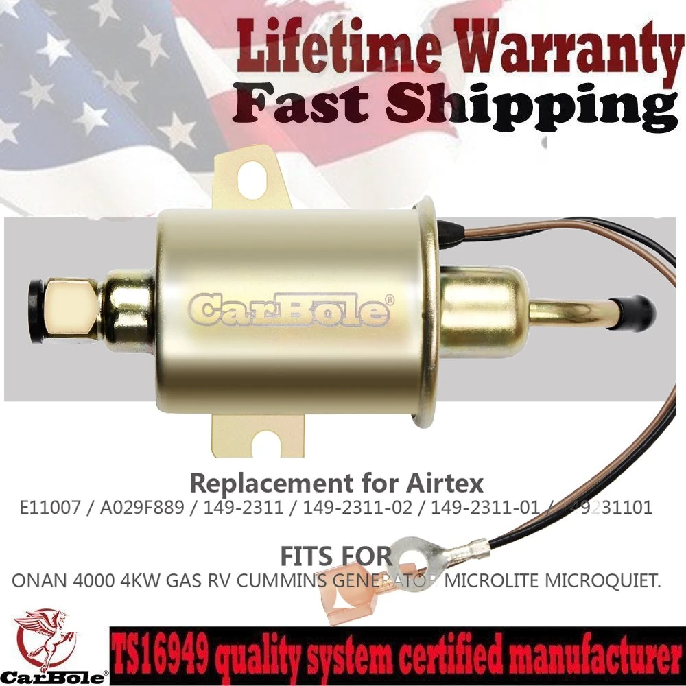 New Electric Fuel Pump E11007 for Airtex A029F889 For Gas RV Onan