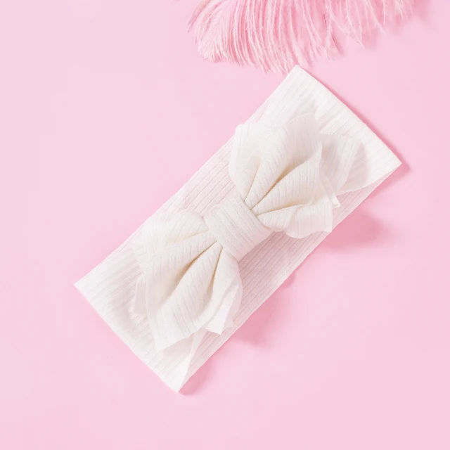 1pcs Solid Color Bowknot Baby Headband Elastic Turban Hairband Baby Girl Headbands Hair bands for Baby Girls Hair accessories A2NSNSFB-9689-1