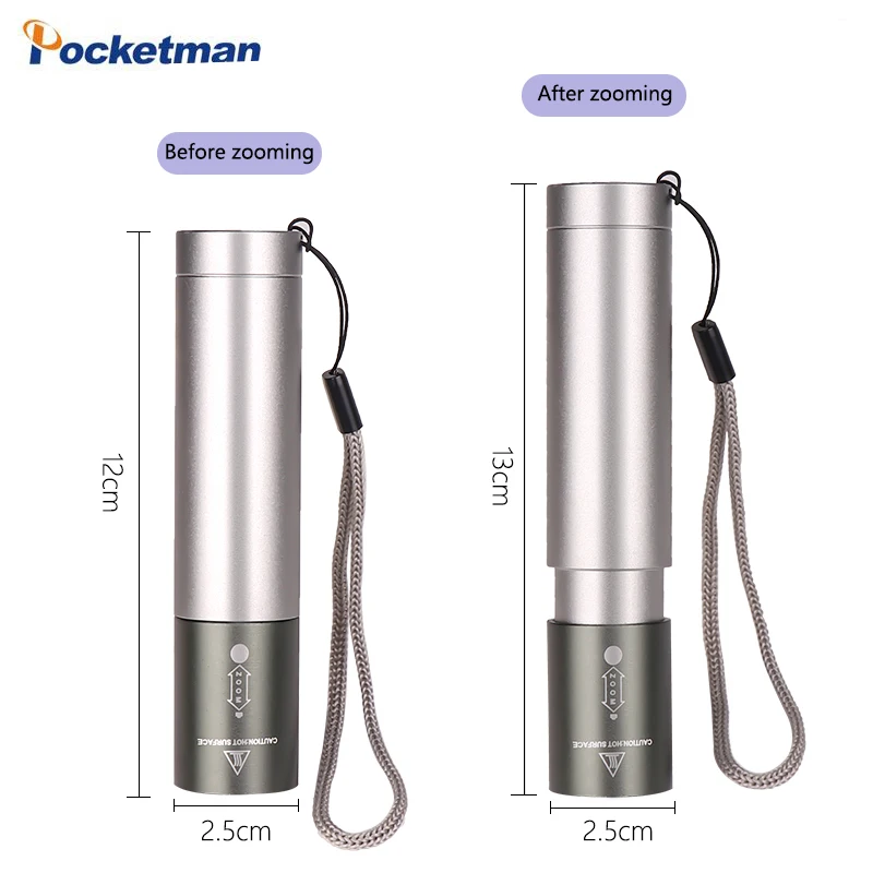 1200LM идеальный T6 светодиодный фонарик с зумом linternas для прогулок и кемпинга яркий фонарь USB I/O практичный маленький подарок освещение жизнь