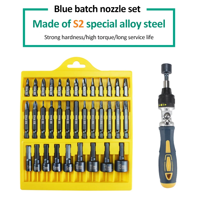 

36pcs Screwdriver Set180 Degree T-Type Handle Repair Tools Screwdrivers Kit For Torx Head Screwdriver Handle Ratchet Wrench Hand
