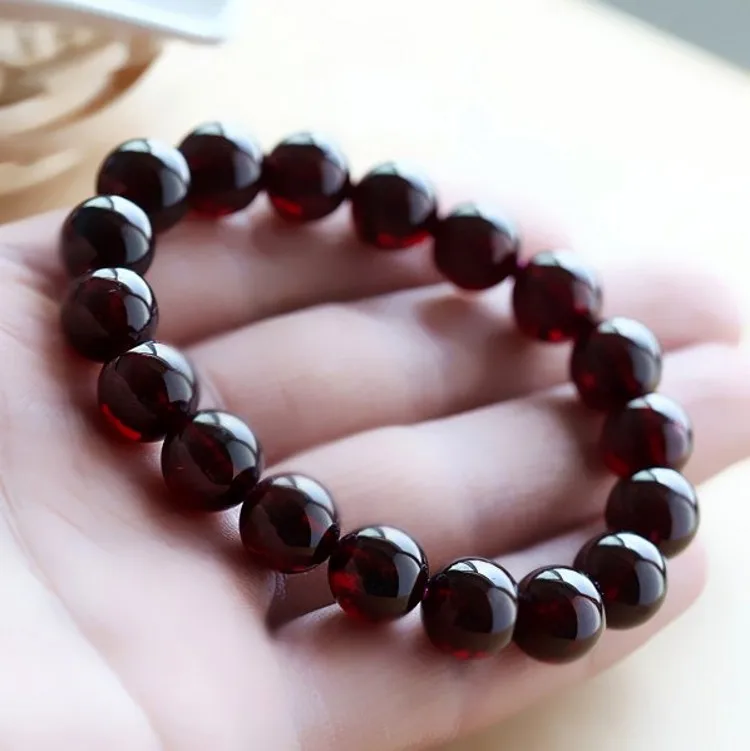 

New natural wine red garnet ball hand bracelet Bracelet AA-class minimalist classic temperament fashion