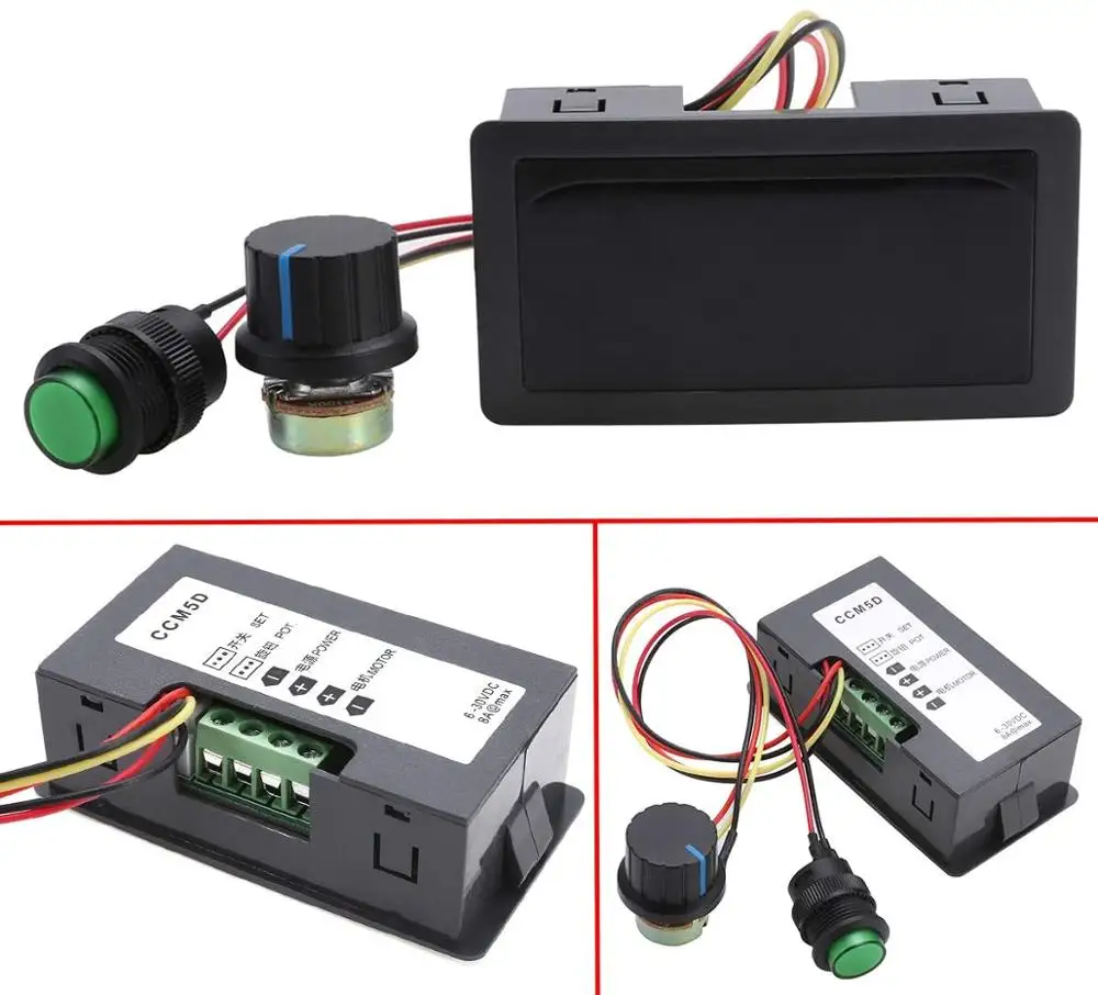 

PWM Motor Speed Controller 6V 9V 12V 24V 30V DC 6V - 30V Pulse Width Modulation Regulator 8A 180W Stepless Variable Speed/Forwar