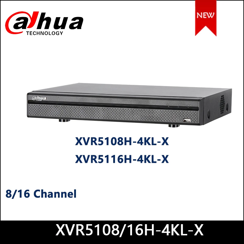 Dahua XVR XVR5108H-4KL-X XVR5116H-4KL-X 8/16 Channel Penta-brid 4K Mini 1U Digital Video Recorder Supports HDCVI/AHD/TVI/CVBS/IP |