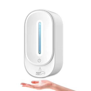 

SHGO HOT-Automatic Touchless Spray Dispenser Wall Mounted,Touchless Hand Soap Dispenser 350Ml for Bathroom/Kitchen, White