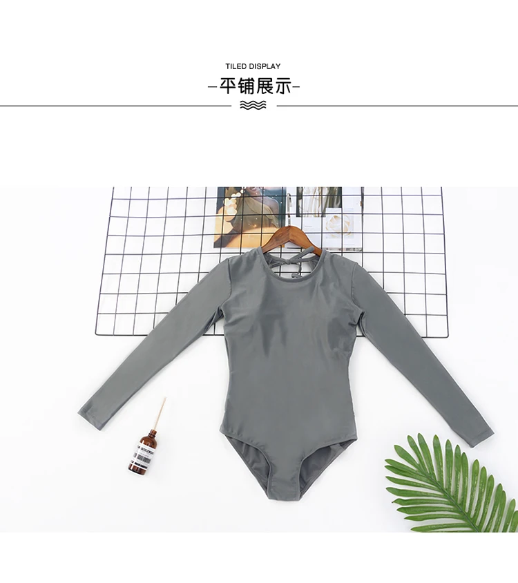 Южная Корея стиль Slim Fit для похудения треугольная цельная открытая спина с длинным рукавом Дайвинг костюм сёрфинга подводное плавание Защита от солнца