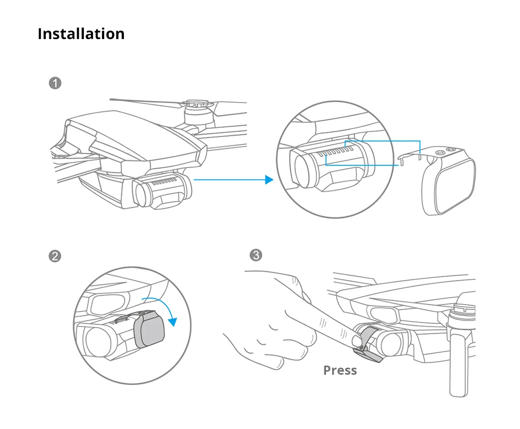 PGYTECH Mavic Мини профессиональный набор фильтров для объективов ND8/16/32/64-PL ND8/16/32/64 для DJI Mavic мини-Дрон аксессуары