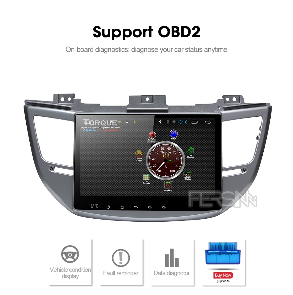 Perfect Fersinny CXTS1060 android 9.0 car dvd gps player for Tucson ix35 car dvd gps navigation raido video audio player 2 din stereo 4