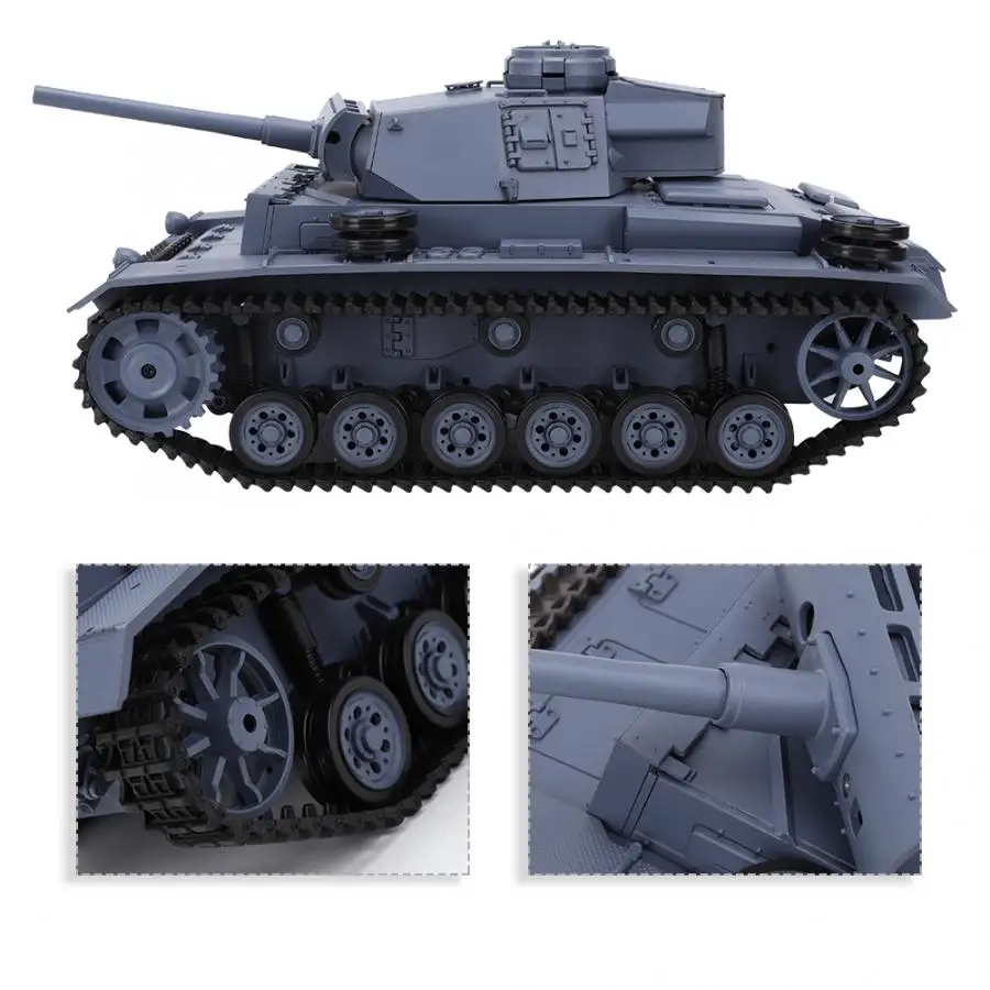 Henglong 3848-1 1/16 Немецкий III L Тип Средний 2,4 ГГц rc Танк с usb зарядный кабель металлический