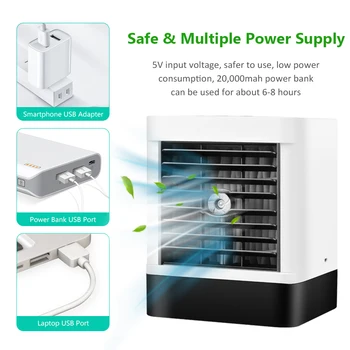 

Multifunction USB Mini Air Cooler Fan Air Cooling Conditioner With LED Night Light Portable Humidification Desktop Air Cooler