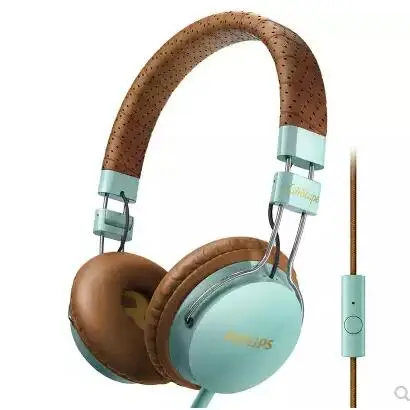 blue Складные Наушники Philips SHL5505 с микрофоном и функцией шумоподавления для компьютерных игр, официальный тест - Цвет: blue
