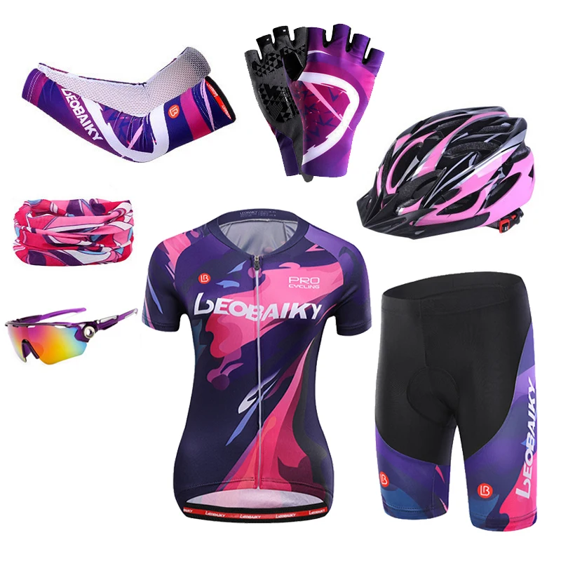 Women Bicycle Clothing Mtb Wear Reflective Cycling Jersey Shorts Bike
