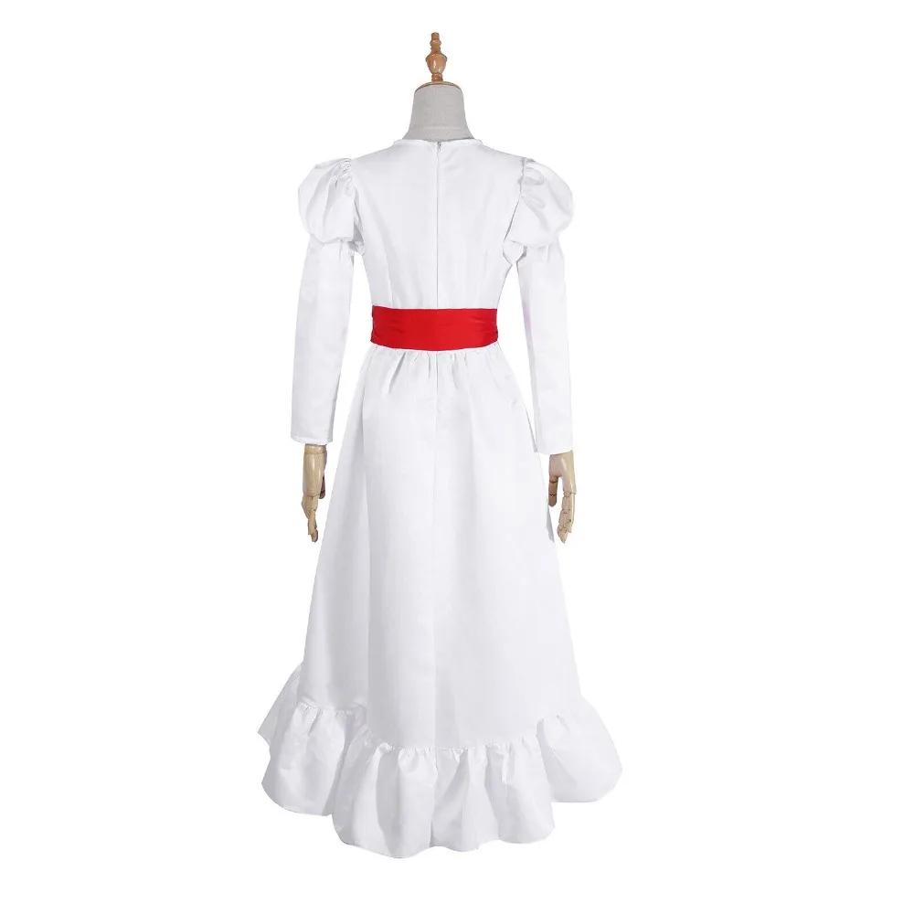 Женский карнавальный костюм для девочек, костюм невесты Чаки ConjingDoll Annabelle, белая юбка, вечерние юбка для выступления на Хэллоуин, фильм ужасов