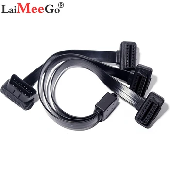 

Auto Tools One Point Three OBD Flat Line Extension Line 16PIN Elbow One Drag Three 16 Core Full Needle Full Line Length 50CM