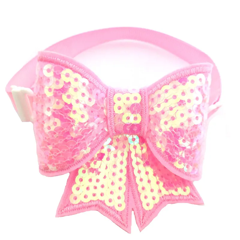 50PCS Dog Accessories Summer Style Sequins  Pet Dog Bow Tie Adjustable Cat Puppy Collar Bowties Dog Grooming Accessories 6