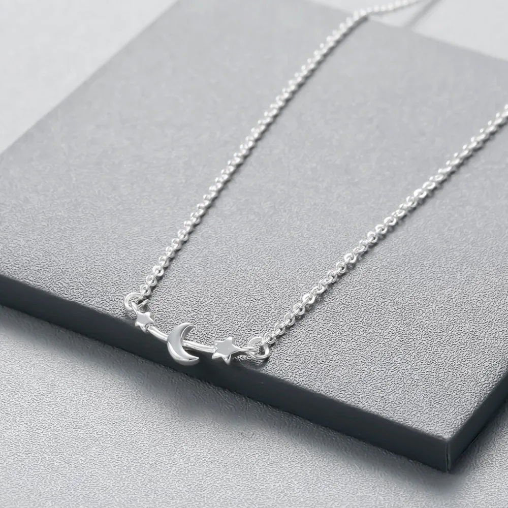 Chandler Moon Phase Necklace Galaxy Chocker Necklaces For Women Black Enamel Vintage Rouind Pendant Moon Crecent Charm Chokers - Metal Color: Style  21