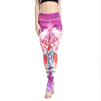 

Women's Digital Fish Series Printed Yoga Pants High waist running leggings Slim Outdoor Trousers Quick-drying Fitness Pants#A8L6