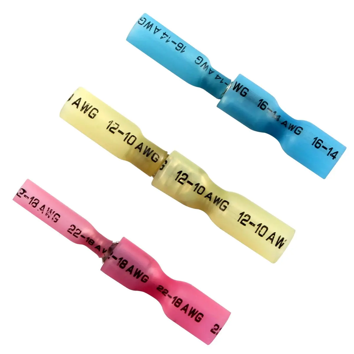 Ceny 220 sztuk wodoodporne uszczelnienie zaciski termokurczliwe Splice izolowane żeńskie męskie Spade złącza przewodów elektrycznych asortyment AWG