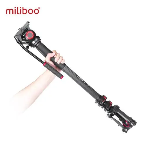 Miliboo MTT705BS карбоновый алюминиевый Портативный монопод для камеры с головкой для видеокамеры/DSLR