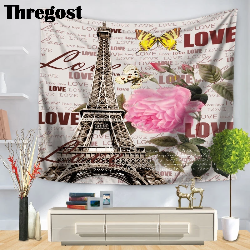 Классическая башня живописные стены Ttapestries комнаты в общежитии фермерский дом декоративный гобелен настенный подвесной Полиэстер