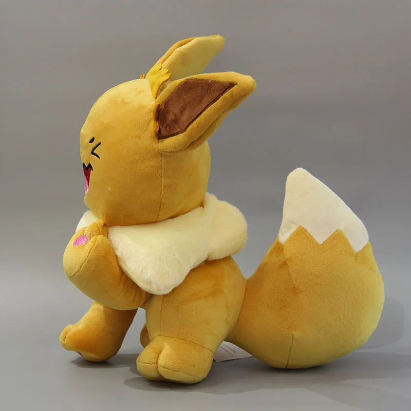 30 см аниме карманные животные смеющиеся Eevee Мягкие плюшевые куклы Happy Eevee дайте мне пять кукла игрушка Дети Рождественский подарок SA3218