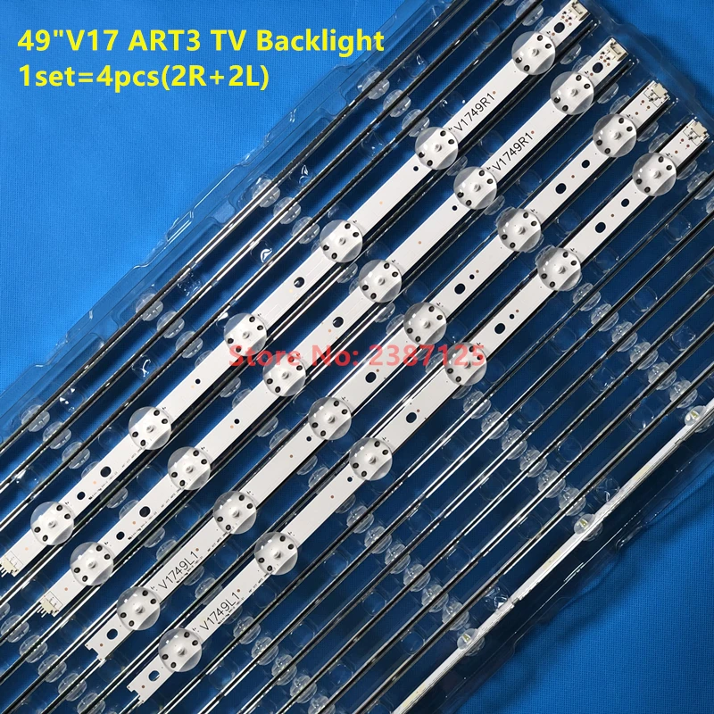 4pcs led backlight strip for lg 49 tv 6916l 2862a 6916l 2863a v17 49 r1 l1 art3 49uj670v zd 49uj651v lc490dgg fk md led bar lights aliexpress