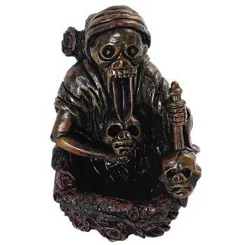 

1Pc Skull Back Flow Incense Burner Resin Skeleton Backflow Incense Holder Decor