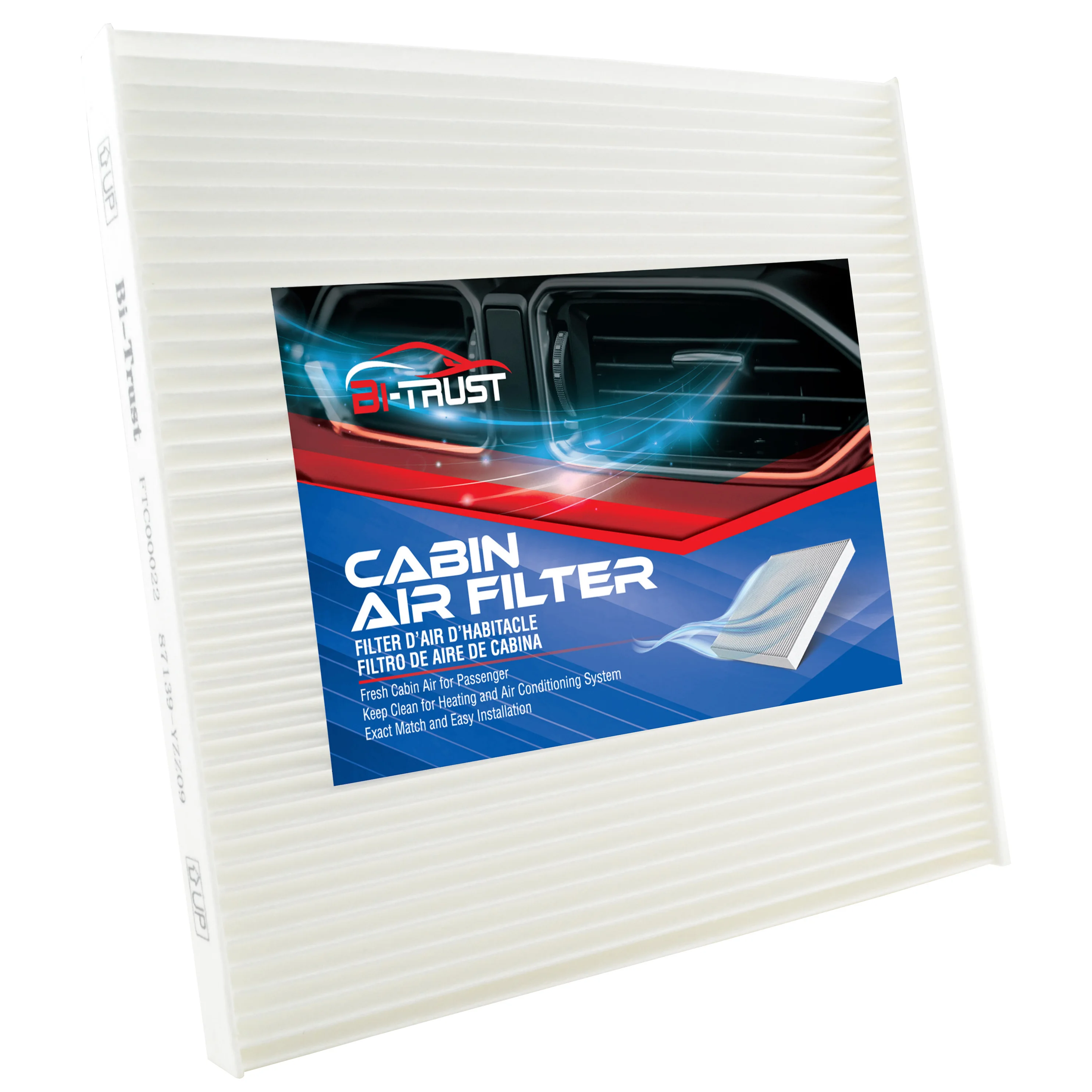 

Bi-Trust Cabin Air Filter White Fiber Replacement for Toyota Tacoma/Pontiac Vibe/Dodge Dart CF10374,87139-YZZ09,88508-04010,