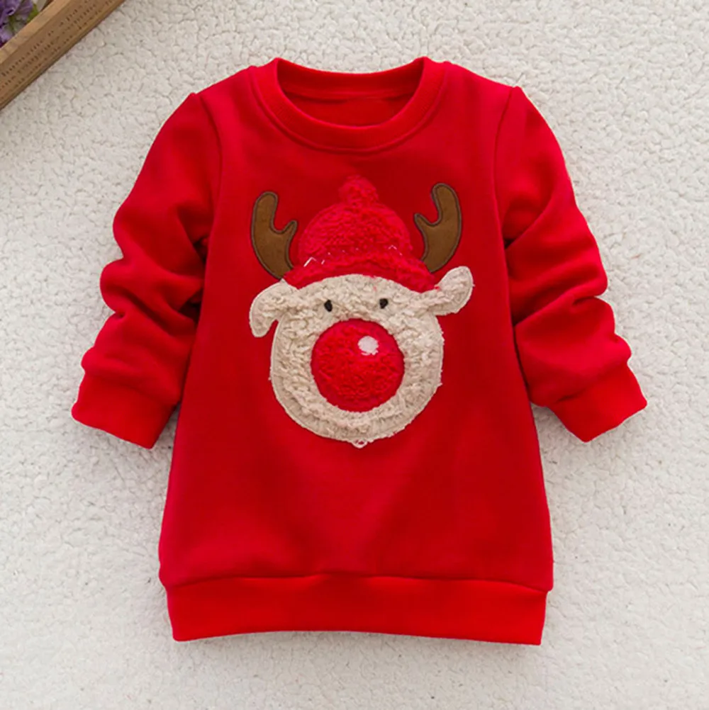ARLONEET/детский вязаный свитер с длинными рукавами и рождественским рисунком для мальчиков и девочек; топы; детская верхняя одежда с рождественским оленем; блузка; CO08