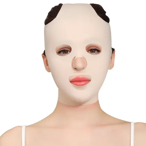 Full Face Lift Sleeping Mask Cheek Chin Slimming Belt Strap Face Mask Reusable Slimming Bandage Thin Facial Massage Shaper