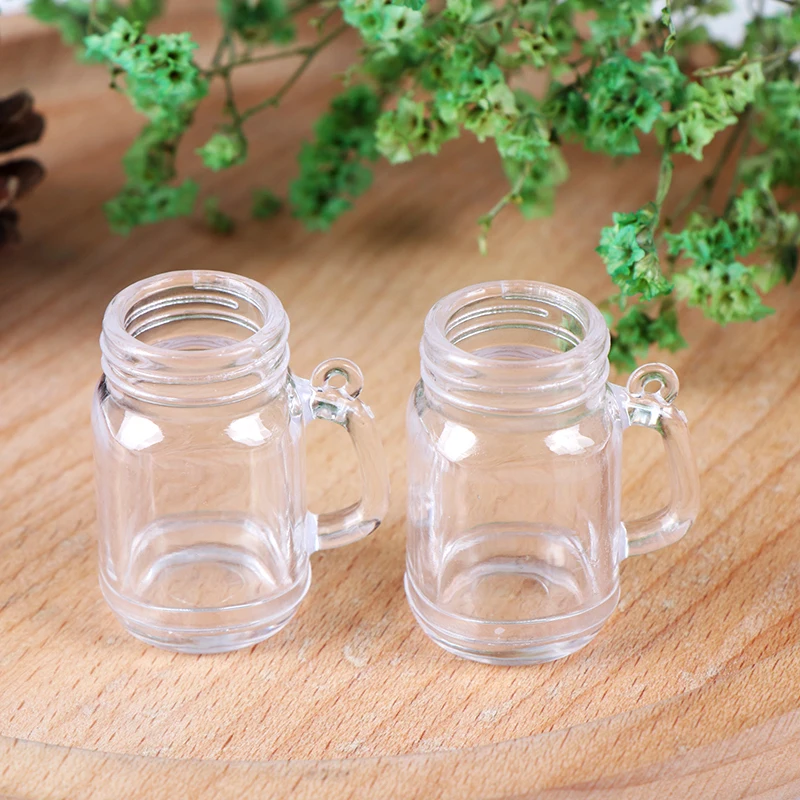 

1Pc 1:12 1:6 DIY Plastic Transparent Miniature Cup Dollhouse Craft Home Decor